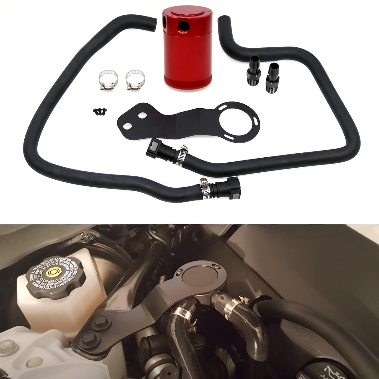 16-24 Chevrolet Camaro 6.2L SS/LT1 2-Port Baffled Oil Catch Can Kit