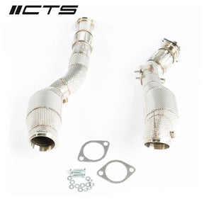 CTS Turbo® (19-25) BMW X3M/X4M F97/F98 304SS 3" 200 Cell Catted Down Pipes