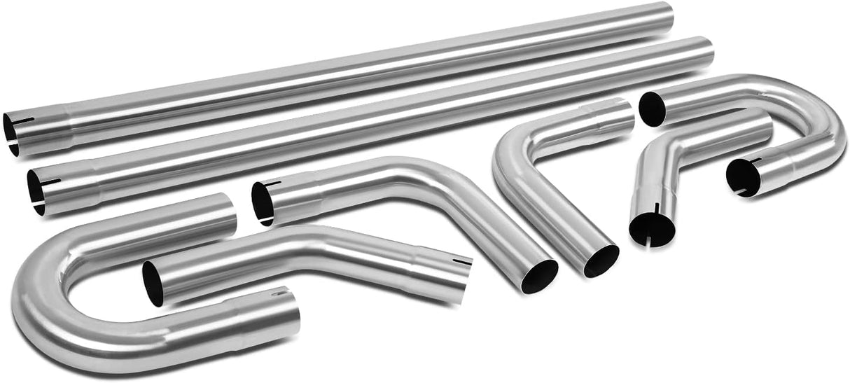 Kingman Speed® Universal Stainless Steel DIY Custom Exhaust Tubing Straight & U-Bend Kit