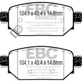 EBC 2017+ Mazda 3 2.0L Yellowstuff Rear Brake Pads