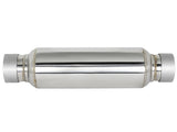 aFe MACH Force-Xp Resonator 2-1/2 IN Inlet/Outlet x 4 IN Dia. x 12 IN Body x 15 IN Overall Length