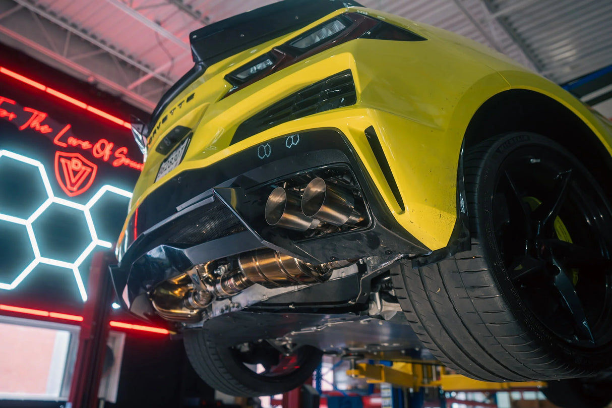 Valvetronic Designs® Corvette C8 Titanium Valved Sport Cat-Back Exhaust with 4" OD Tips