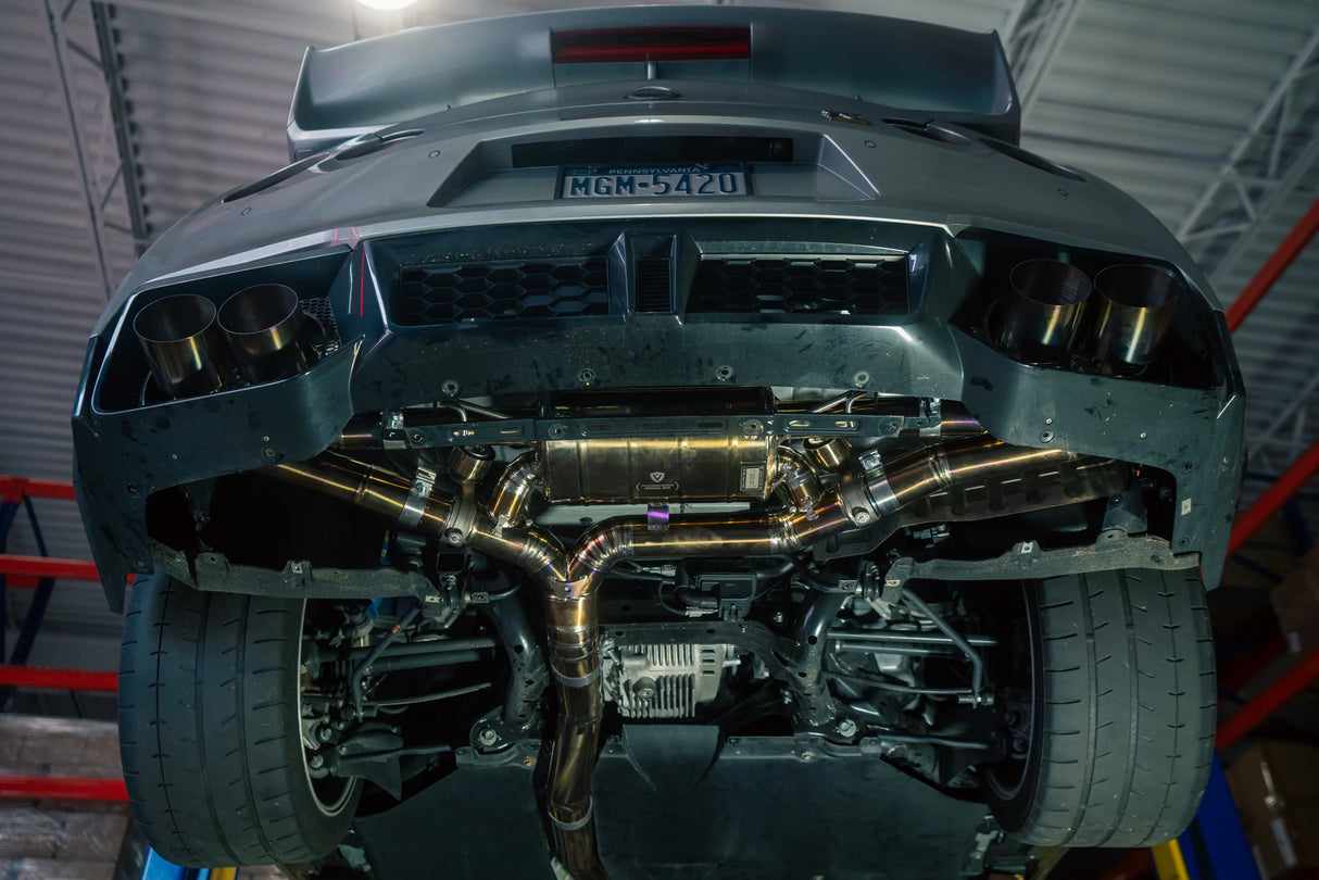 Valvetronic Designs® Nissan GT-R R35 Titanium Cat-Back Exhaust with 4" OD Tips
