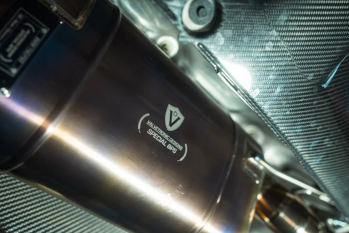 Valvetronic Designs® BMW M5 F90 Valved Titanium Cat-Back Exhaust with 4" OD Tips