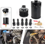 150mL Black Baffled Oil Can with Breather Filter/Drain Valves (2-Port)