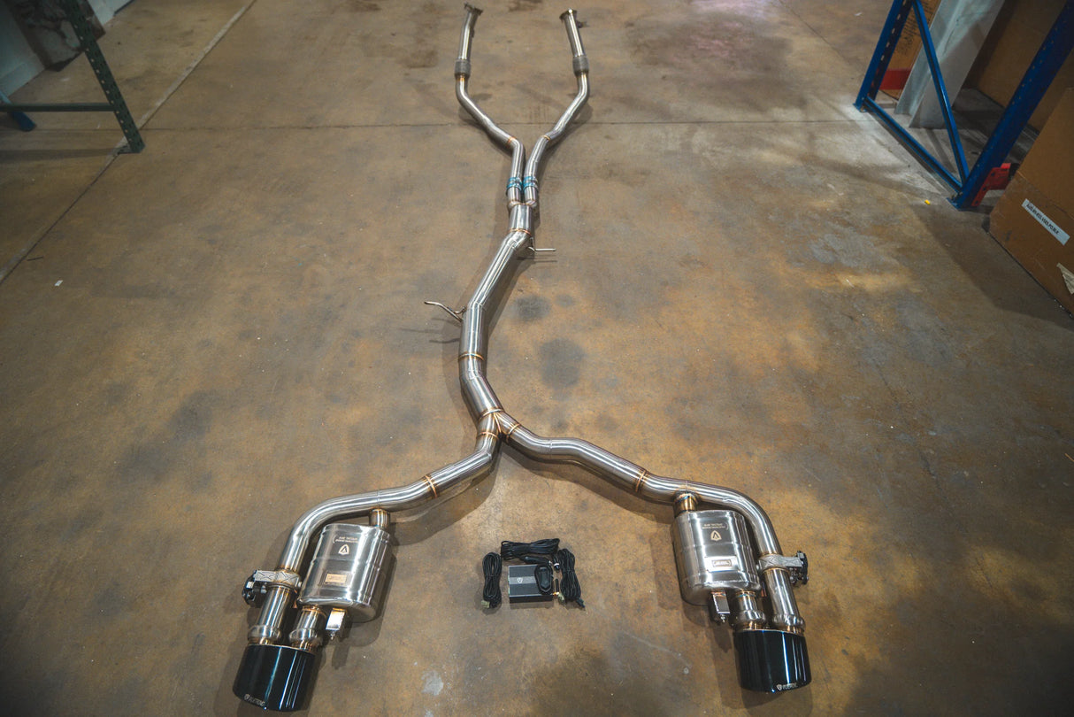 Valvetronic Designs® Audi RS5 B9 Valved Sport Titanium Cat-Back Exhaust with 4" OD Tips