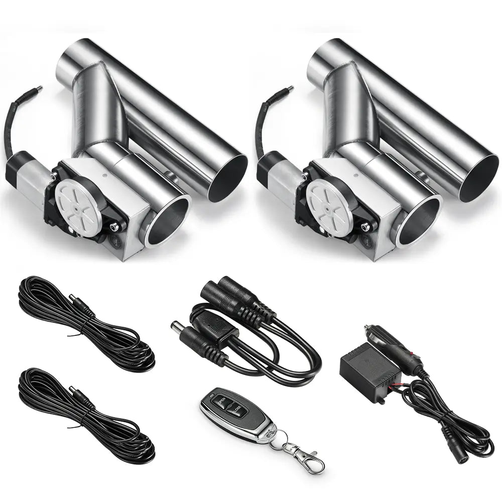 2" Dual Electric Exhaust Cutout Remote Kit with One Controller