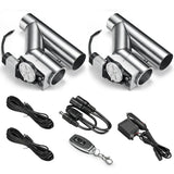 2" Dual Electric Exhaust Cutout Remote Kit with One Controller