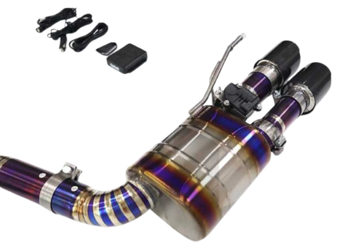 Kingman Speed® (15-23) Ford Mustang GT S550 Valved Titanium Cat-Back Exhaust with Quad 4" OD Tips