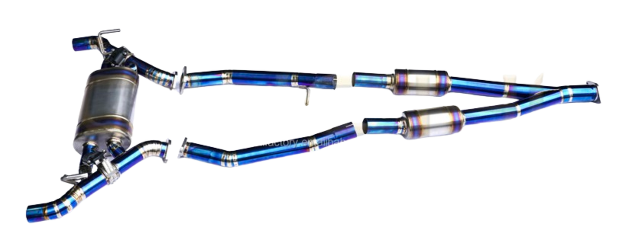 16-22 INFINITI Q50/Q60 2.0L M274 Blue Titanium Cat-Back Exhaust

