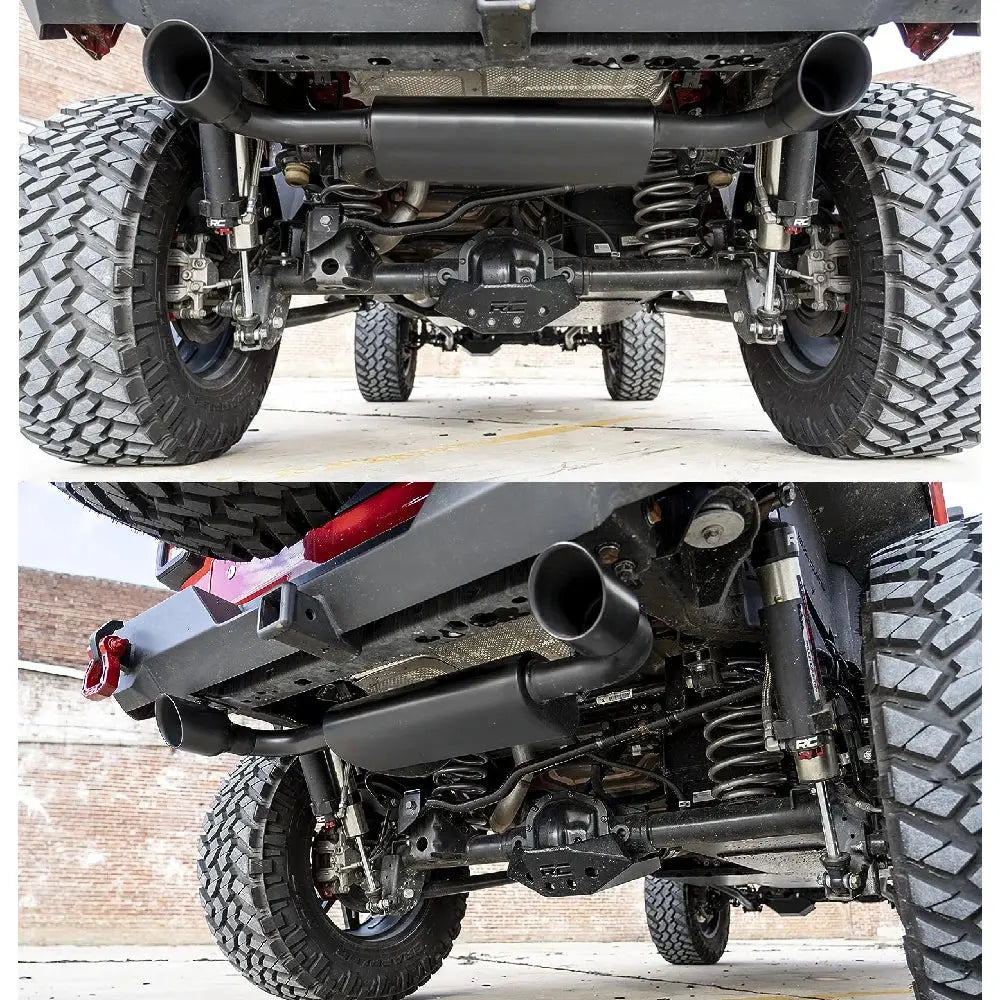 07+ Jeep Wrangler 2.0L/3.6L/3.8L JK/JL 2.5" Axle-Back Exhaust with 4" OD Tips