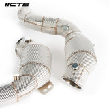 CTS Turbo® (17-20) Mercedes-Benz AMG E63 W213 304SS 2.75" Hi-Flo Catalytic Converters
