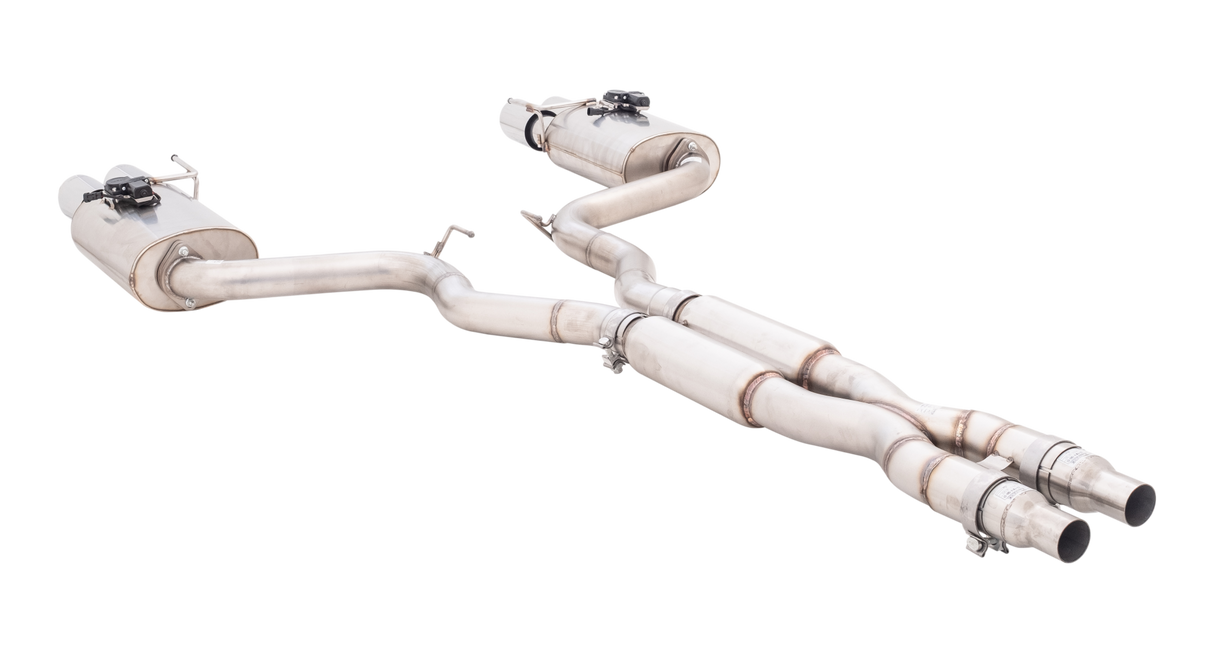 XForce (18-23) Mustang GT Convertible Varex Valved Cat-Back Exhaust with Quad 4" OD Tips