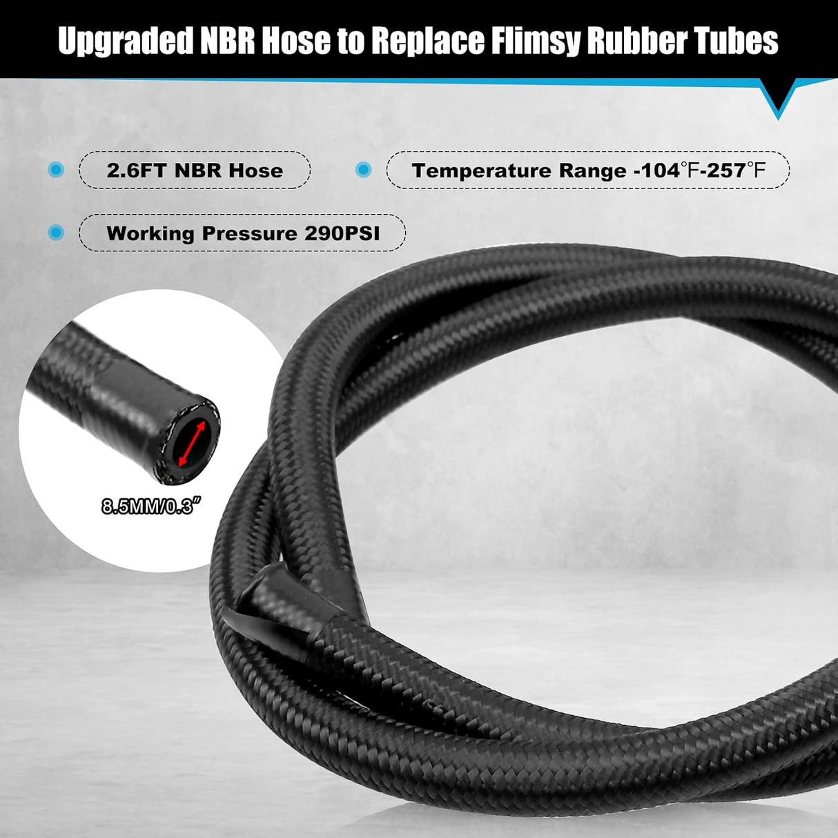 Kingman Speed® 350ml Baffled Oil Can with Upgraded Braided Hose

