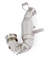 Kingman Speed® (19-23) Mercedes-Benz CLS53 M256 304SS 3" Down Pipe with Heat Wrap Layer