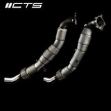 CTS Turbo® (12-19) Audi S6/S7/RS7 C7 4.0L 304SS 3" Downpipe Set with 200 Cell High-Flow Catalytic Converter
