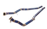 19-25 Audi RS6 C8/RS7 4K8 Titanium 3" Catless Exhaust Mid-Pipes

