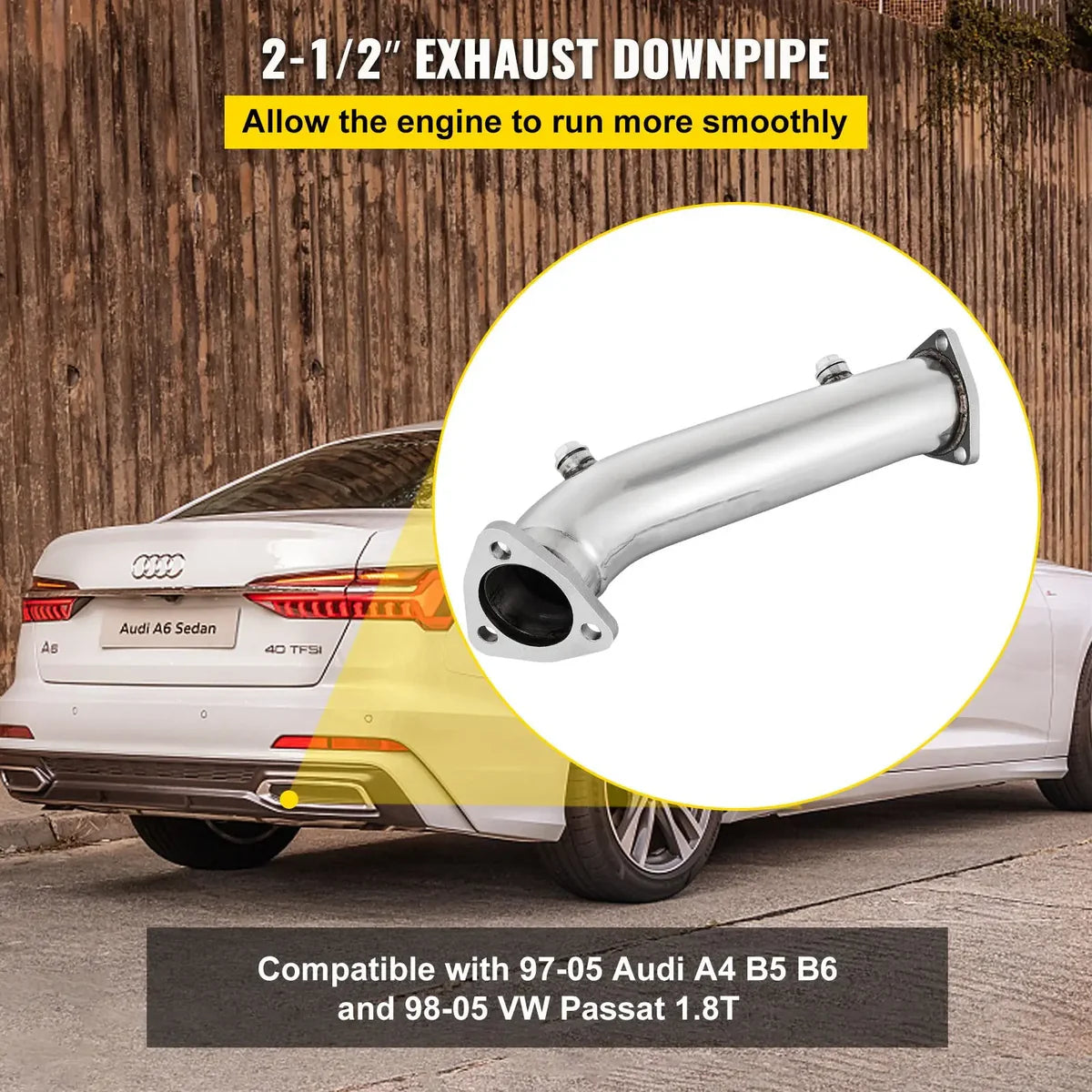 97-05 Audi A4/Volkswagen Passat 1.8L Catless Exhaust Down Pipe Kit

