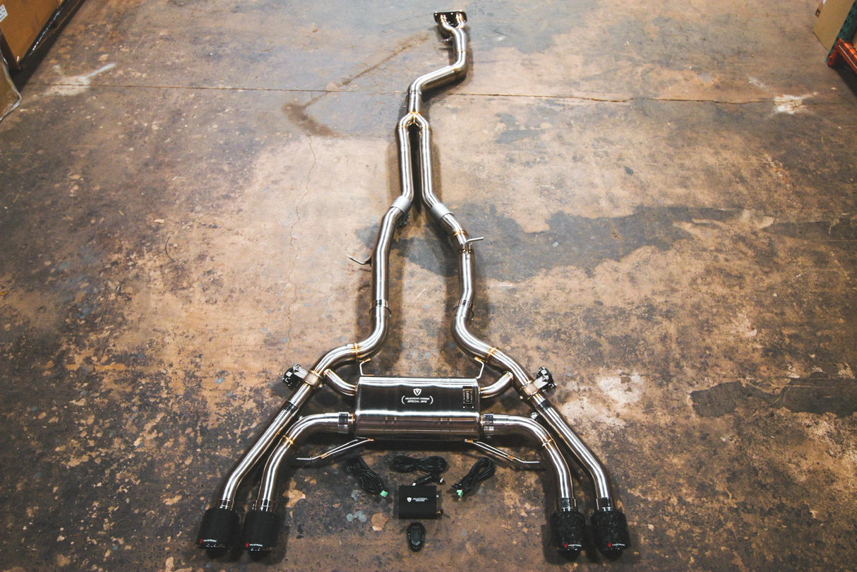 Valvetronic Designs® BMW X3M/X4M F97/F98 Valved Sport Cat-Back Exhaust with 4" OD Tips
