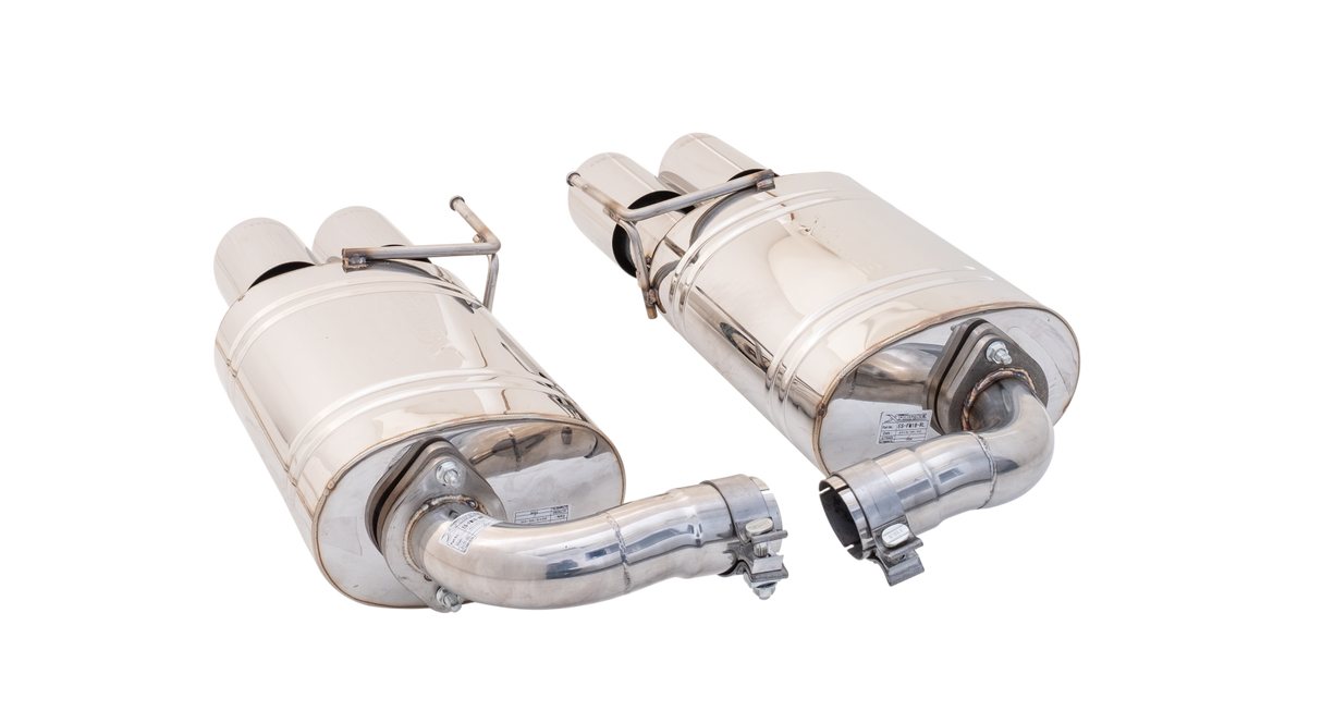 XForce (18-23) Mustang GT Fastback 304SS 2.5" Axle-Back Exhaust with Quad 4" OD Tips