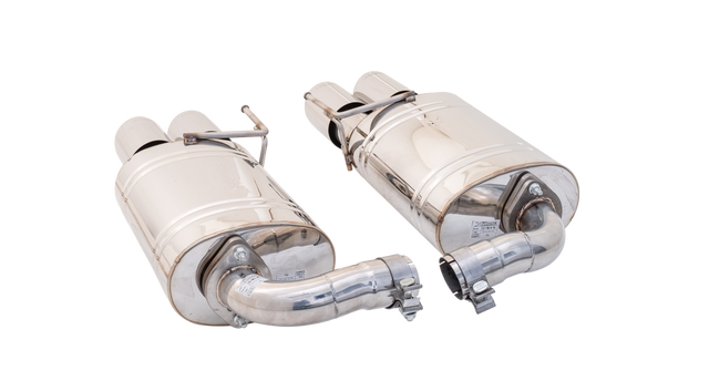 XForce (18-23) Mustang GT Fastback 304SS 2.5" Axle-Back Exhaust with Quad 4" OD Tips