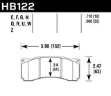 HAWK Performance DTC-60 Motorsports Brake Pads (18mm) - Fits Front YSCPF6B & YSCPF8A Calipers