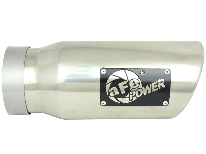 aFe MACH Force-Xp Universal Exhaust Tip 4 IN Inlet x 5 IN Outlet x 12 IN L- Polished Tip