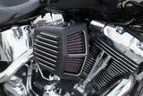 K&N Street Metal Intake System for 01-16 Harley-Davidson Softail/Dyna - Shaker Black