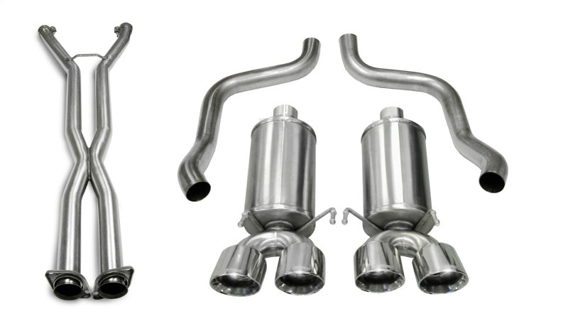 Corsa 06-08 Chevrolet Corvette C6 (A/T) 2.5in Xtreme Cat-Back Exhaust - 3.5in Twin Tips