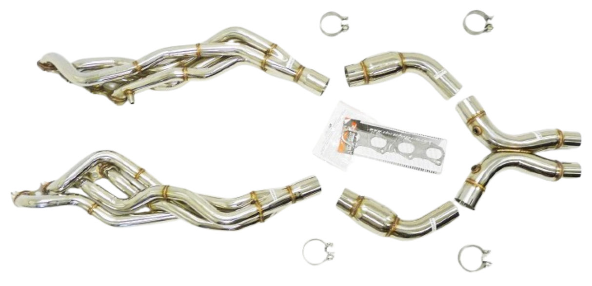 Ford Mustang GT500 5.4L/5.8L 4V 1-7/8 Long Tube Exhaust Headers with Catted X-Pipe