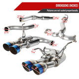 (15-21) Subaru WRX STI VA 3" Axle-Back Exhaust with Quad 4" Burnt Tips