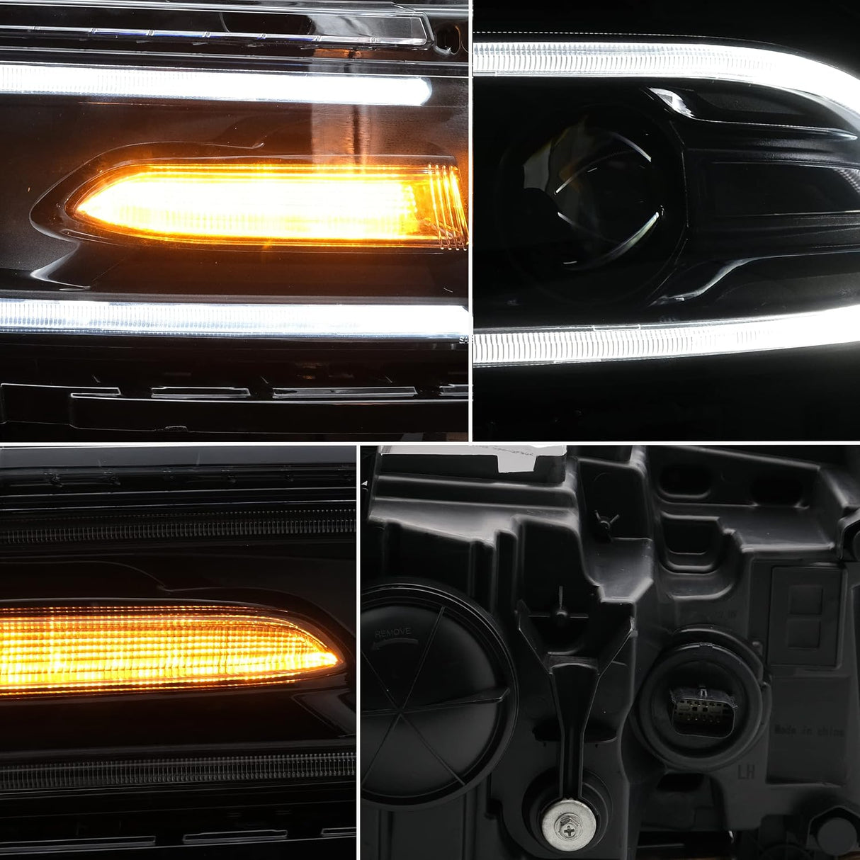 15-23 Dodge Charger Head Lights with Dual Beam Lens (Halogen)