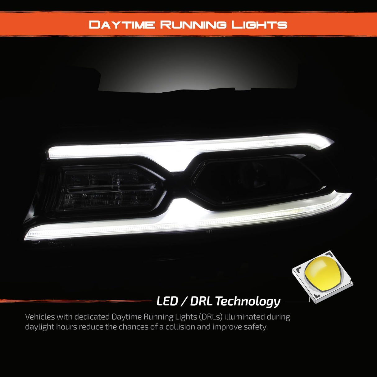 15-23 Dodge Charger Head Lights Full LED DRL Turn Signals Halogen
