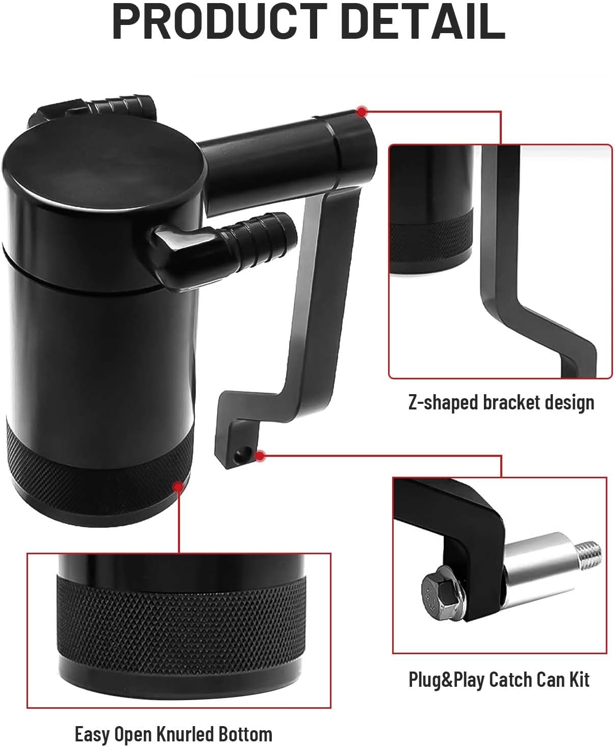 Dodge/Jeep/RAM 5.7L/6.4L HEMI Billet Oil Catch Can Kit (Z-Bracket)