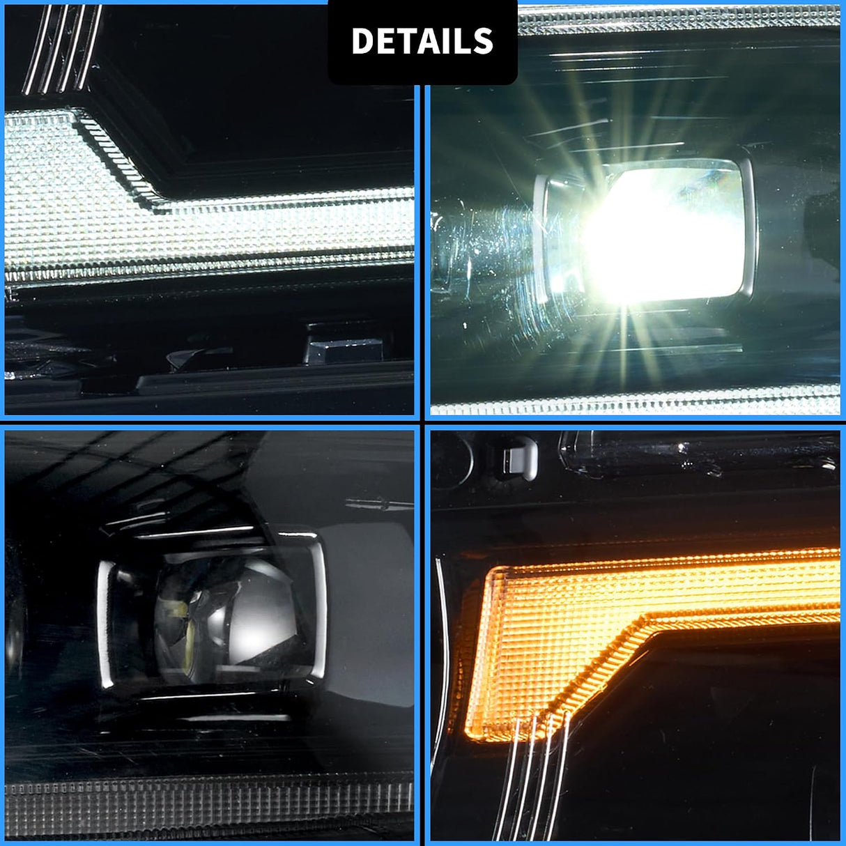 15-23 Dodge Charger Head Lights with White DRL Strip (Halogen)