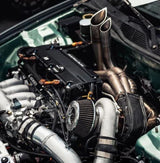 PLM® Honda K-Series Hood Exit Up-Pipe & Dump Tube for Sidewinder Turbo Manifold