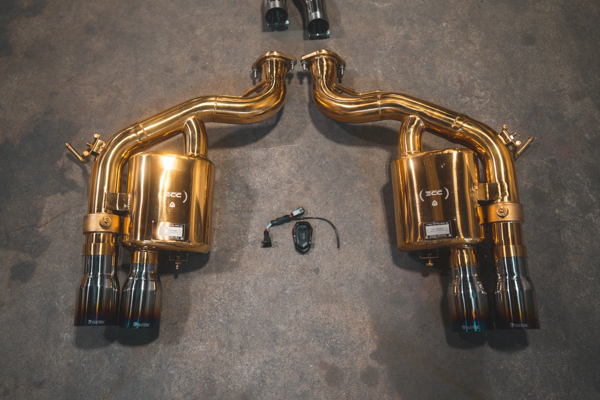 Valvetronic Designs® Ferrari 599 RACE F1 Valved Complete Exhaust System with 4" OD Tips