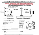 East Coast Driveline® Custom Length Aluminum 2-Piece 1350, 1330, 1310 Series 3”x.125” Driveshaft