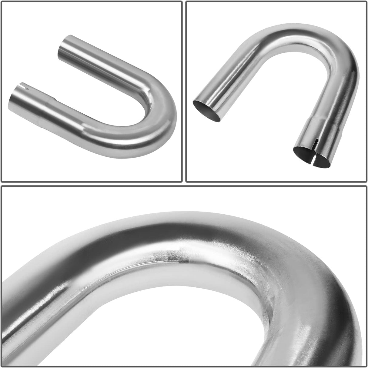 Kingman Speed® Universal Stainless Steel DIY Custom Exhaust Tubing Straight & U-Bend Kit