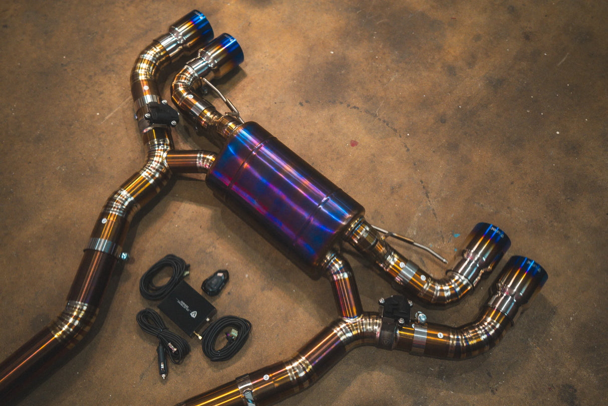 Valvetronic Designs® BMW M5 F90 Valved Titanium Cat-Back Exhaust with 4" OD Tips