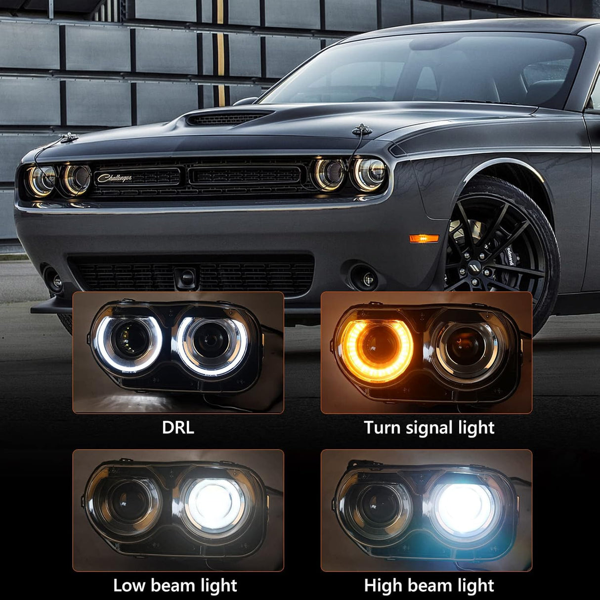 15-23 Dodge Challenger Xenon Head Lights (SXT, R/T, T/A, SRT, 392)