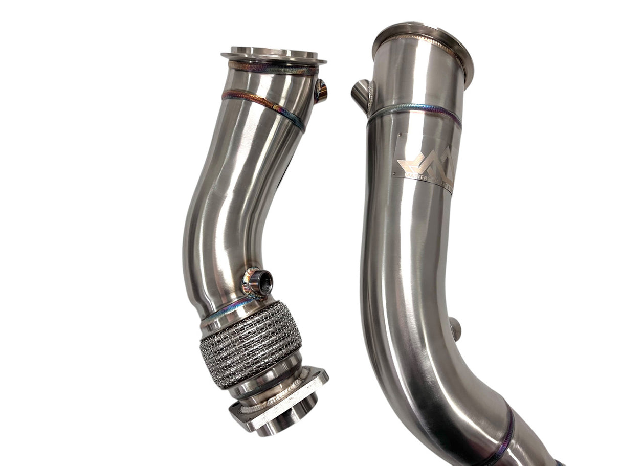 Mastery of Art & Design BMW M2C/M3/M4 S55B30 3.5" 'FAT BOY' Catted Downpipes with Flex Section