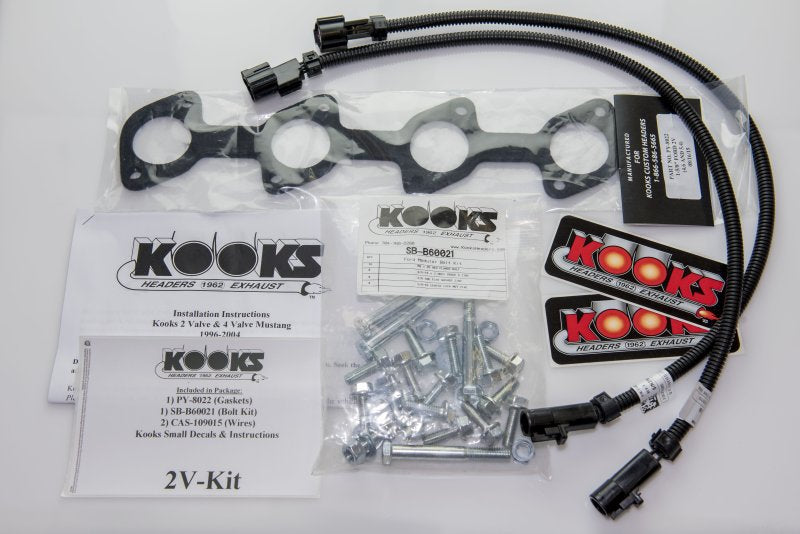 Kook (96-04) Ford Mustang GT 4V 304SS 1-5/8" Long Tube Headers with EGR Fittings