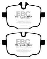 EBC 2021+ BMW M3/M4 3.0TT (G80/G82/G83 w/Cast Iron Rotors) Redstuff Rear Brake Pads