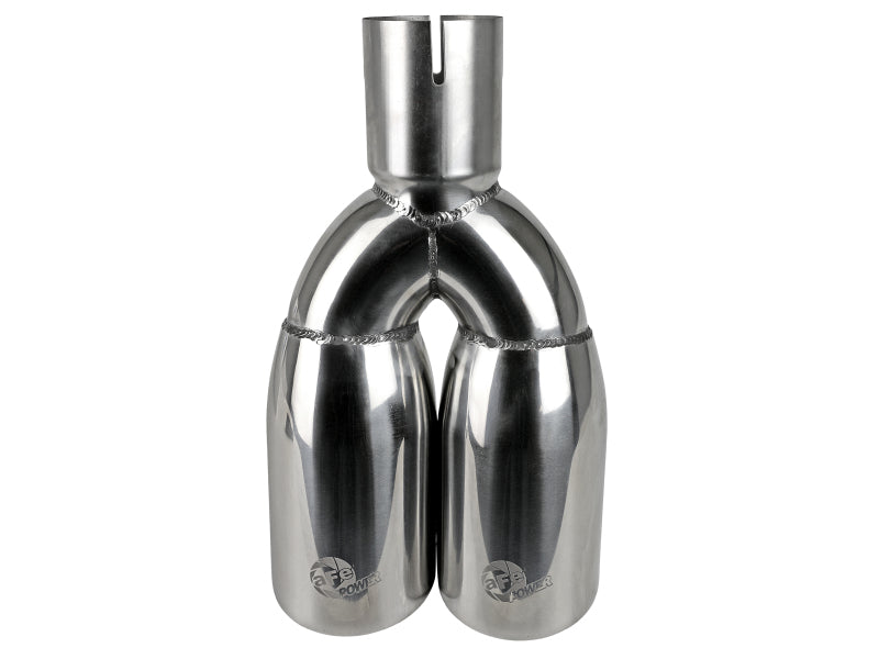 aFe MACH Force-Xp Universal Exhaust Tip 2-1/2 IN Inlet x 3-1/2 IN Outlet X 12 IN L