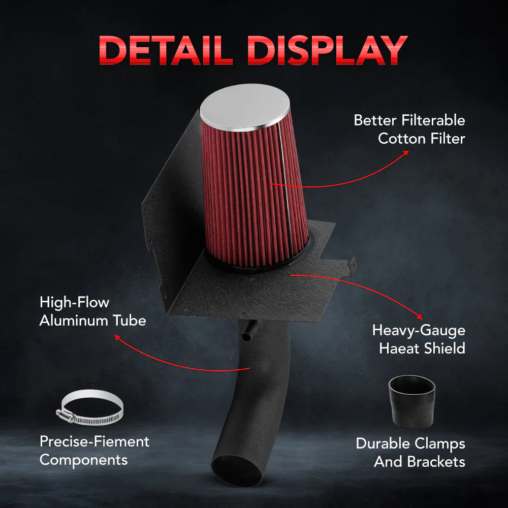 (07-11) Jeep Wrangler JK 3.8L Cold Air Intake with Dry Filter

