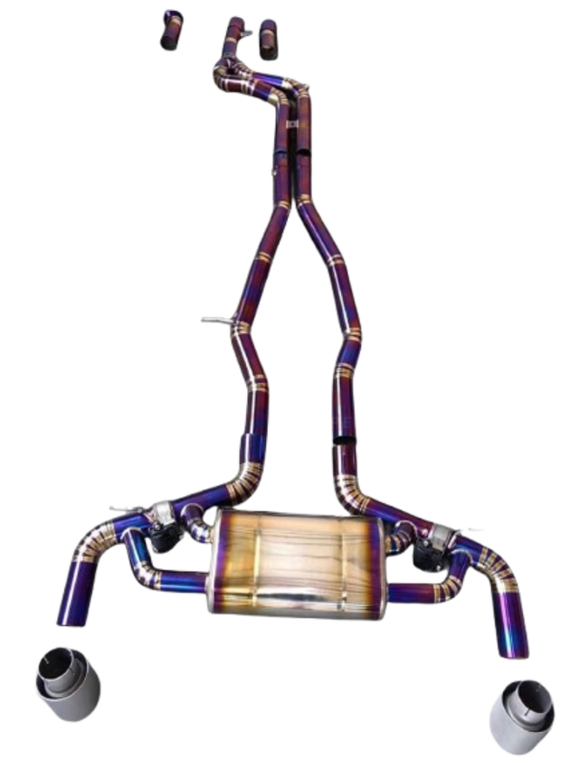 Toyota GR Supra A90 3.0L B58B30 Purple Titanium Cat-Back Exhaust 