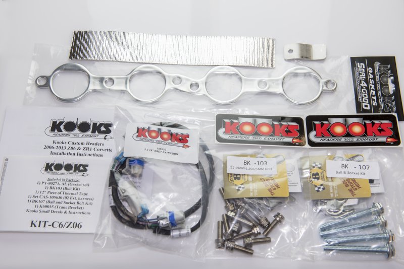 Kooks (06-13) Corvette C6 Z06/ZR1 LS7/LS9 304SS 2" Long Tube Headers
