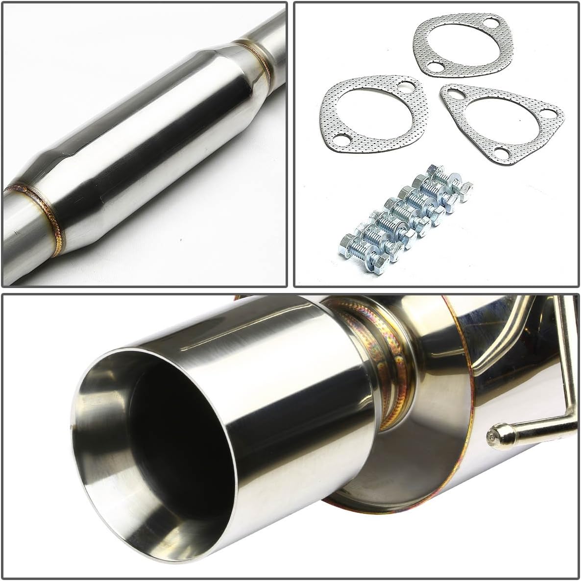 90-93 Honda Accord 1.8L/2.0L/2.2L Sedan/Coupe 3" Cat-Back Exhaust 