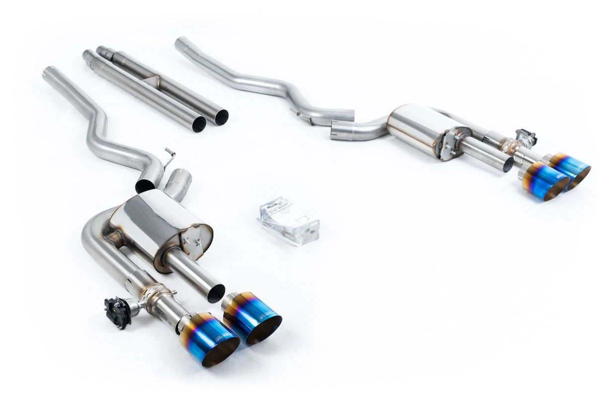 Milltek® Ford Mustang MACH 1/Dark Horse Active Valved Non-Resonated Cat-Back Exhaust with X-Pipe
